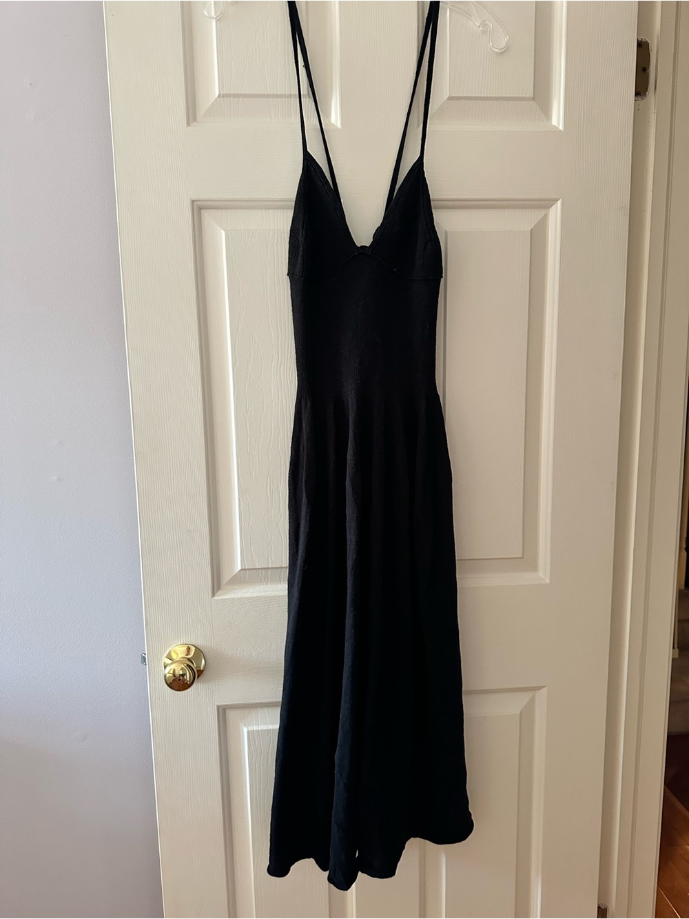 Free People Black Spaghetti Strap Maxi Dress